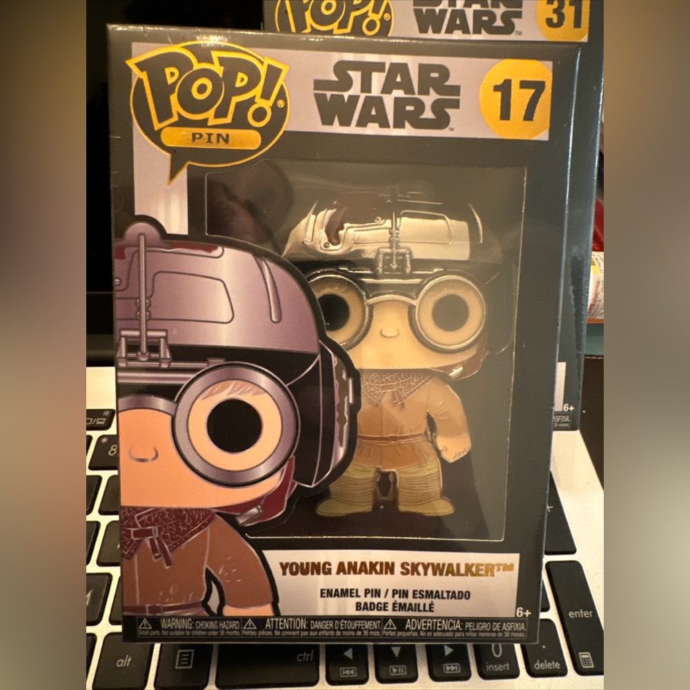 Funko Pop Pin Star Wars Young Anakin Skywalker Figure NEW IN STOCK